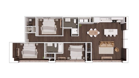 D3.3 Floor Plan at The Mill at Prattville, Prattville, AL